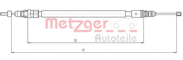 10.4663 Metzger Трос ручного тормоза для Citroen C4 Picasso
