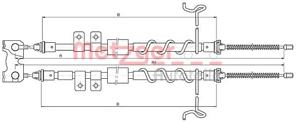 10.5335 Metzger Трос ручного гальма