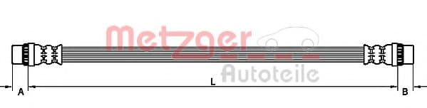 4110929 Metzger Тормозной шланг