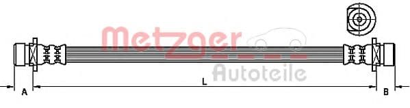 4115161 Metzger Тормозной шланг для Honda Jazz