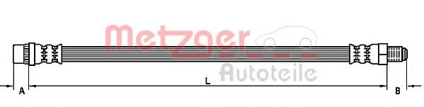 4110934 Metzger Гальмівний шланг