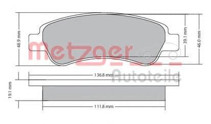 1170085 Metzger Гальмівні колодки