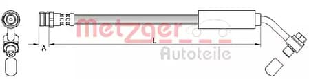 4111478 Metzger Тормозной шланг