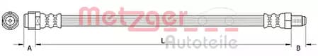 4111480 Metzger Гальмівний шланг