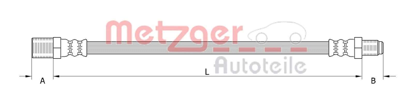 4111377 Metzger Гальмівний шланг