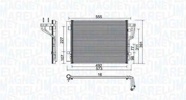 350203976000 Magneti Marelli Радіатор кондиціонера