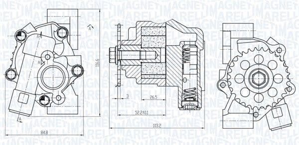 351516000099 Magneti Marelli Масляный насос