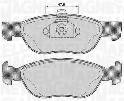 363916060238 Magneti Marelli Гальмівні колодки для Fiat Punto