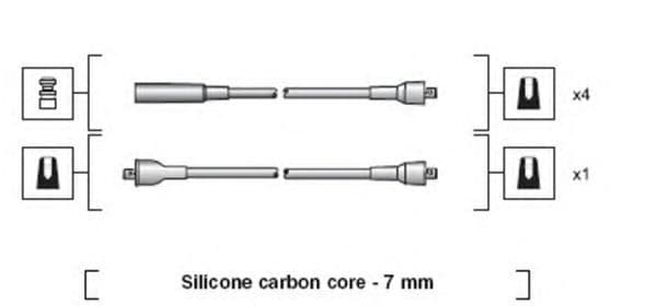 941318111024 Magneti Marelli Комплект проводов зажигания для Seat Terra