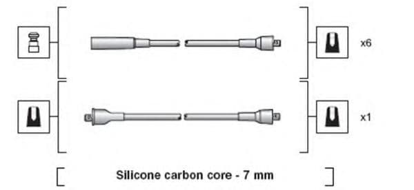 941318111031 Magneti Marelli Комплект дротів запалювання