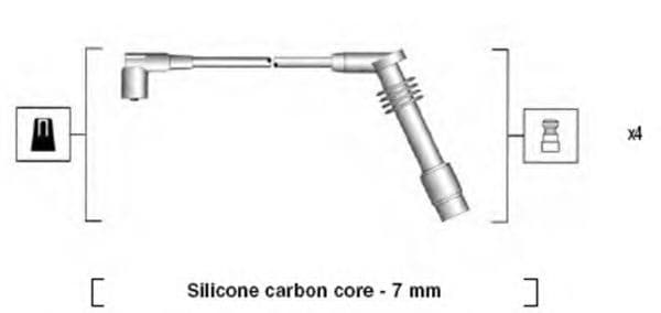 941125360686 Magneti Marelli Комплект дротів запалювання