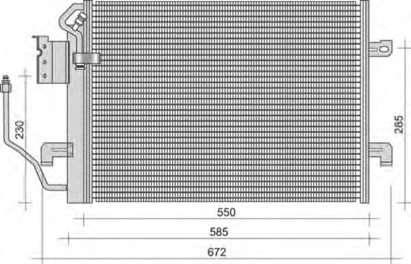 350203261000 Magneti Marelli Радіатор кондиціонера для Mercedes A-Class