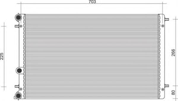 350213105100 Magneti Marelli Радиатор охлаждения двигателя для Volkswagen NEW Beetle