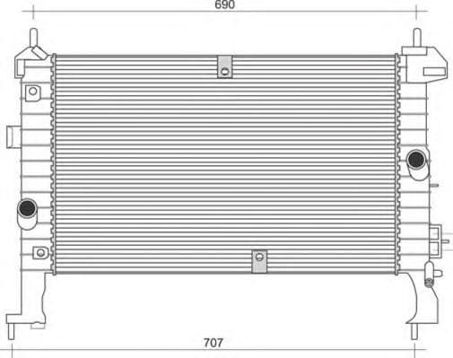 350213972000 Magneti Marelli Радиатор охлаждения двигателя для Opel Meriva