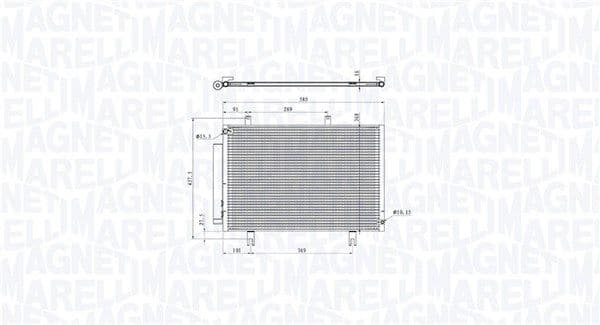 350203104200 Magneti Marelli Радіатор кондиціонера для Honda Jazz
