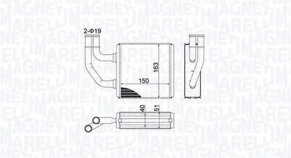 350218485000 Magneti Marelli Радиатор печки