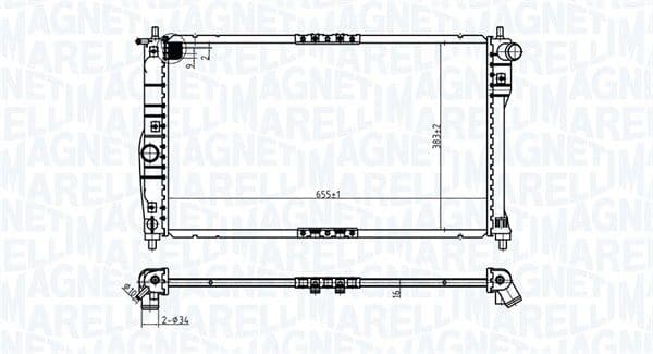 350213174900 Magneti Marelli Радіатор охолодження двигуна