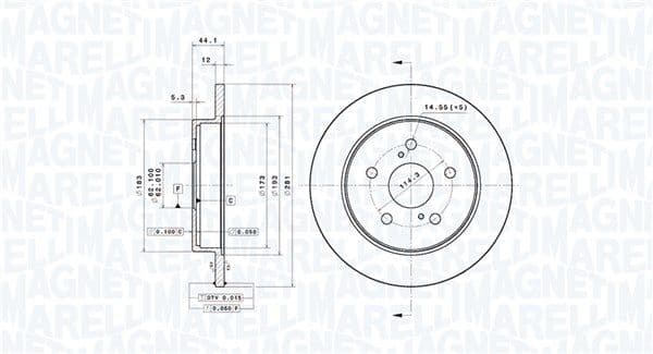 360406214701 Magneti Marelli Гальмівний диск