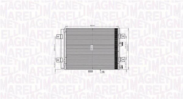 350203765000 Magneti Marelli Радіатор кондиціонера