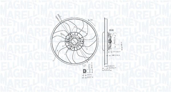 069422897010 Magneti Marelli Вентилятор системы охлаждения двигателя