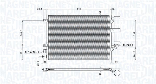 350203106900 Magneti Marelli Радиатор кондиционера