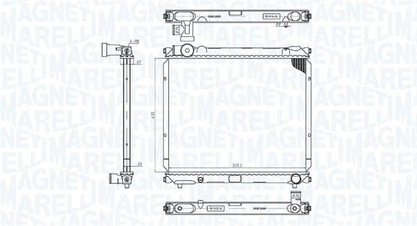 350213200700 Magneti Marelli Радіатор охолодження двигуна для Suzuki Vitara