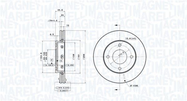 360406069001 Magneti Marelli Тормозной диск
