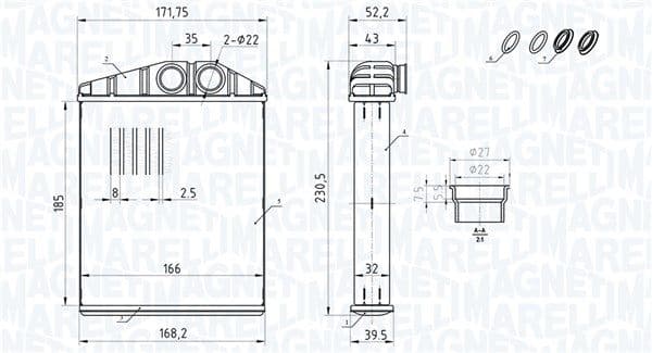 350218426000 Magneti Marelli Радіатор пічки