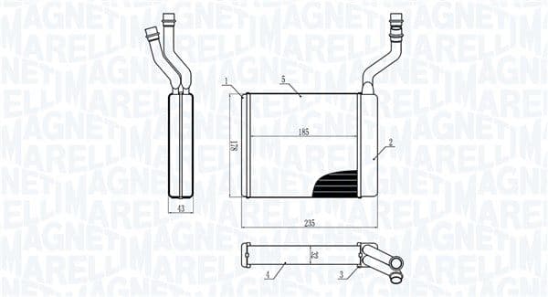 350218425000 Magneti Marelli Радиатор печки для Volvo V50