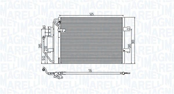 350203785000 Magneti Marelli Радіатор кондиціонера