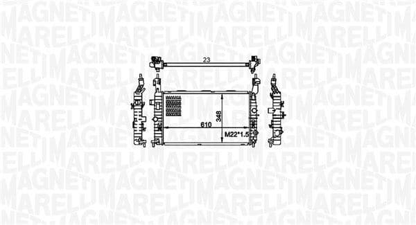 350213155800 Magneti Marelli Радіатор охолодження двигуна для Opel Meriva