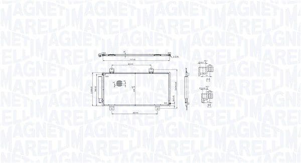 350203104100 Magneti Marelli Радіатор кондиціонера для Honda Jazz
