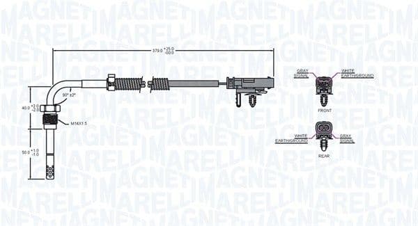 172000117010 Magneti Marelli Датчик температуры выхлопных газов