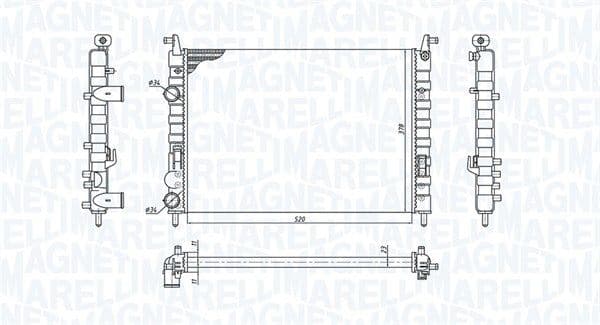 350213196300 Magneti Marelli Радіатор охолодження двигуна