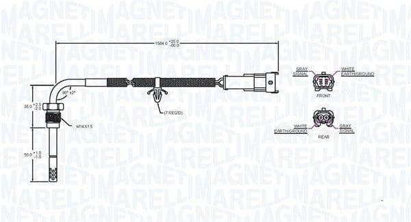 172000031010 Magneti Marelli Датчик температури вихлопних газів