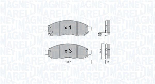 363916060982 Magneti Marelli Гальмівні колодки