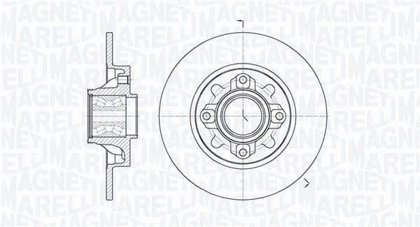 361302040822 Magneti Marelli Тормозной диск