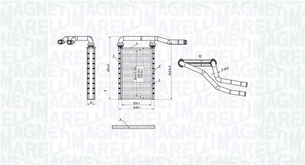 350218490000 Magneti Marelli Радиатор печки для Fiat Sedici