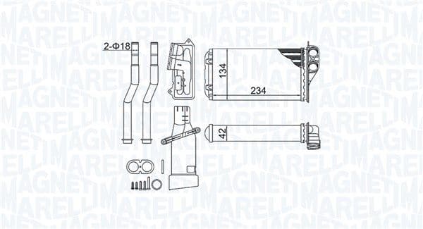 350218466000 Magneti Marelli Радіатор пічки