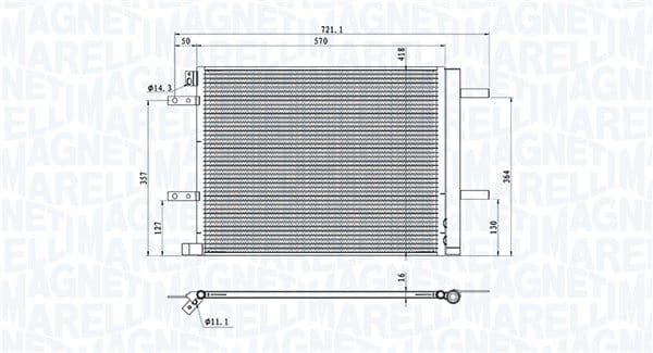 350203106200 Magneti Marelli Радіатор кондиціонера