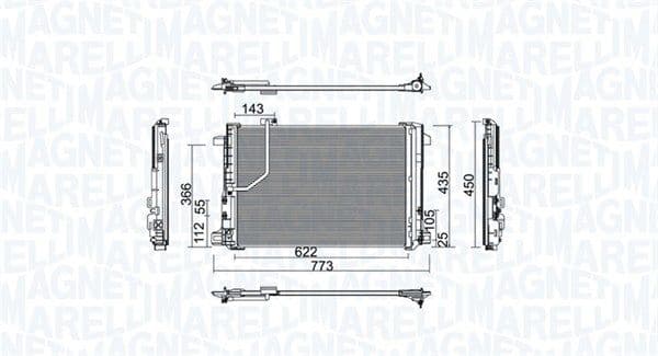 350203755000 Magneti Marelli Радиатор кондиционера