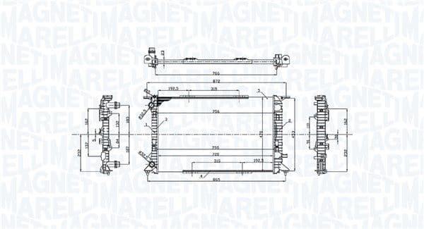 350213220100 Magneti Marelli Радіатор охолодження двигуна