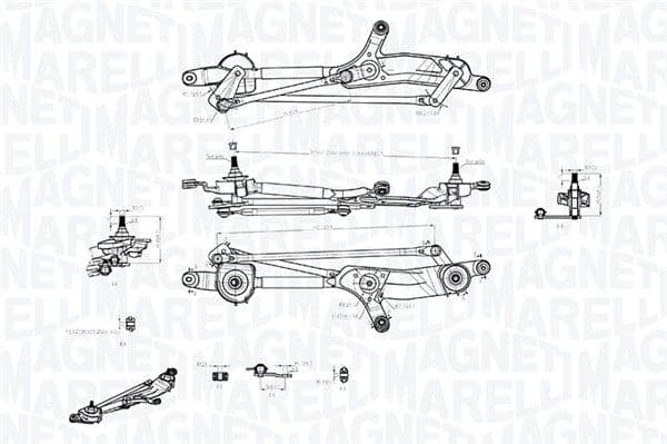 085570711010 Magneti Marelli Трапеція склоочисника для Opel Insignia