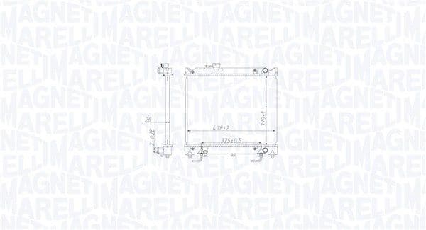 350213213800 Magneti Marelli Радіатор охолодження двигуна для Suzuki Vitara