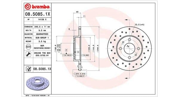360406021602 Magneti Marelli Гальмівний диск