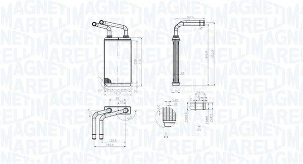 350218483000 Magneti Marelli Радиатор печки для Renault Master
