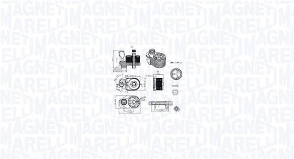 350300001100 Magneti Marelli Оливний радіатор двигуна