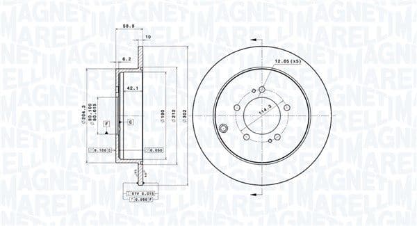 360406077201 Magneti Marelli Гальмівний диск