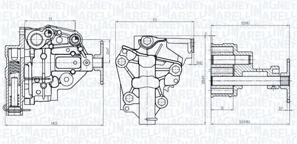 351516000107 Magneti Marelli Масляный насос