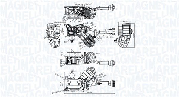 350300006500 Magneti Marelli Оливний радіатор двигуна